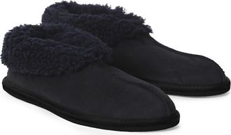 Celtic & Co. British Shearling Bootee Slippers in Navy at Nordstrom, Size 12