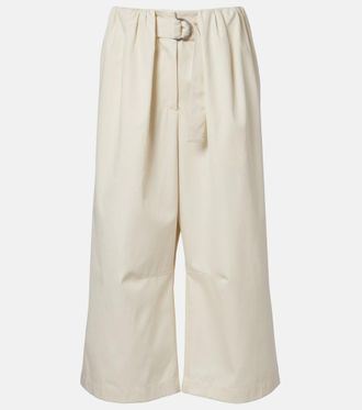 Loewe Pantaloni culottes in gabardine di cotone e seta