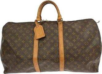 Louis Vuitton Pre-owned Weekend Bags, female, Brown, Size: ONE SIZE Pre-owned Vintage Monogram Keepall Travel Bag