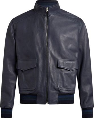 Etro Bomber in pelle - Blu