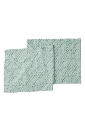 Coyuchi Coral Bell Print Table Runner in Sea Green at Nordstrom