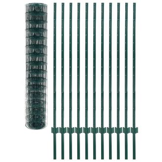 Berkfield Home Durable Euro Fence Steel 20x1.5 m Green