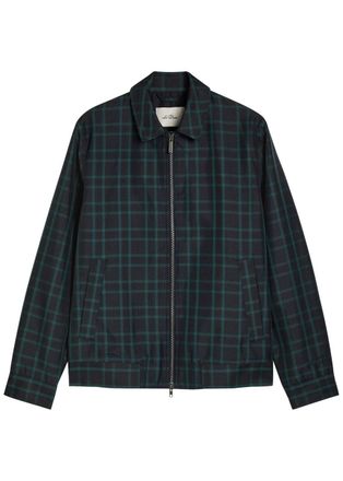 Les Deux Como Coach Checked Twill Jacket - Navy - XL