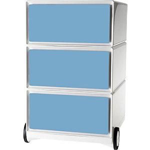 Paperflow Paperflow - Buck Rodante Easybox 3 Cajones Blanco / Azul