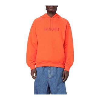 Sunnei Sunnei, Heren, Sweatshirts & Hoodies, Oranje, Maat: M Katoen