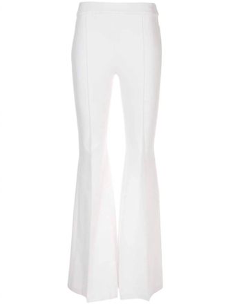 Rosetta Getty Pullon Pintuck Flare Pants In White