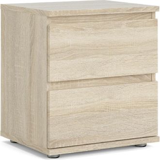 Dmora Dmora - Mesita de noche color roble, 40,2 x 48,2 x 34 cm, con embalaje reforzado