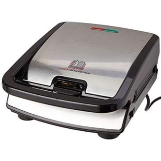 T-fal Sw852d - Sandwichera, 700 W, Revestimiento Antiadherente, Negro/acero Inoxidable
