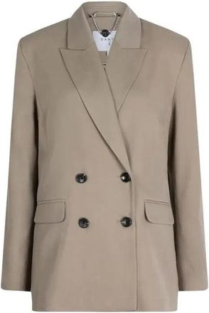 Dante6 Jassen, Dames, Bruin, S, Katoen, Double-Breasted Twill Blazer