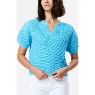 French Connection Remy Puff Sleeve Sweater in Blue Lagoon at Nordstrom, Size X-Small