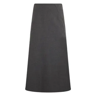 Alberta Ferretti Long Flared Skirt - female - Alberta Ferretti - Midi Skirts - Gray - S - Skirts