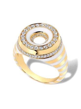 State Property 18K yellow gold Akita diamond ring - women - Enamel/18kt Yellow Gold/Diamond - 6 1/2