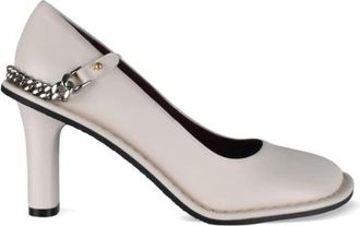 Stella McCartney Ryder Falabella Kettinghakken - Dames - Pumps - Wit - 39 EU - Polyester - Schoenen