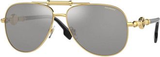 Versace VE2236 1002Z3 Gold/Polarized Grey Mirror Silver