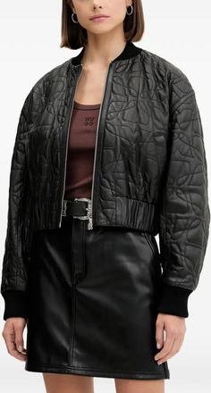 HUGO BOSS Lesana gewatteerd jack met rits - Zwart