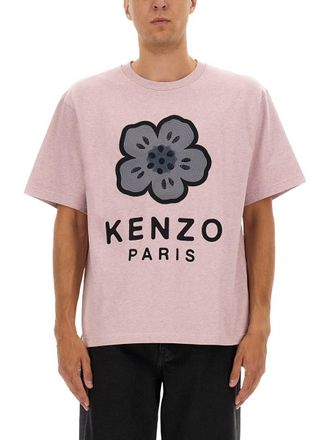 Kenzo Oversized T-Shirt With Boke Flower Embroidery