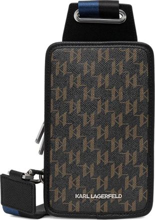 Karl Lagerfeld Marsupio K/Monogram con zip - Nero