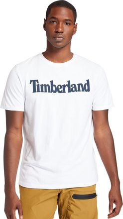 Timberland Men Ss Linear Logo Tee T-Shirt, 100 White, M