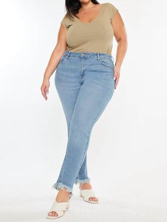 Kancan High Rise Cigarette Fit Jeans - Plus Size In Blue