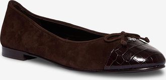 Tory Burch Ballerinas aus Wildleder mit Krokodilmuster