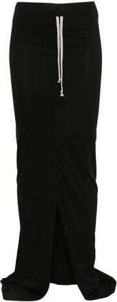 Rick Owens lange rok van zachte Edfu-stof met trekkoord