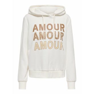 Only Hoodie met opschrift amour
