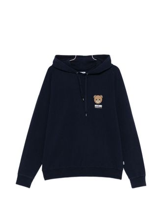 Moschino Blue Silk and Nylon Blend Hoodie