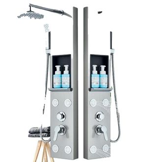 OEM Columna De Ducha, Ducha De Lluvia, Chorro De Masaje Spa, Niquelado