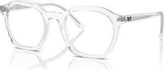Ray-Ban 52mm Irregular optical glasses in Transparent at Nordstrom