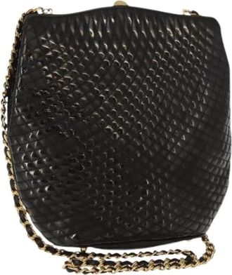 Bally Pre-owned Leren Crossbodytas - Dames - Vintage Schoudertas - Zwart - ONE Size - Leer - Vintage