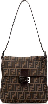 Fendi Borsa a spalla in tela con motivo Zucca 2010-2024 - Marrone