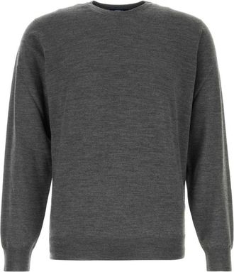 Fedeli Grey Crew Neck Sweater