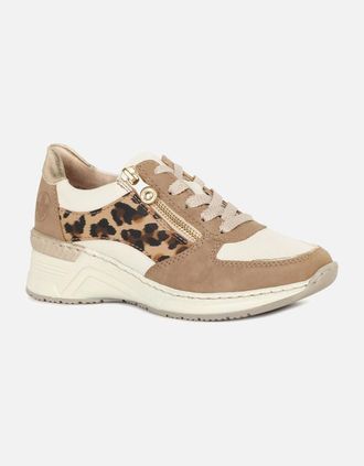 Rieker Womens Surprise II Womens Trainers - Shell Off Wht Leo - Size: 6.5