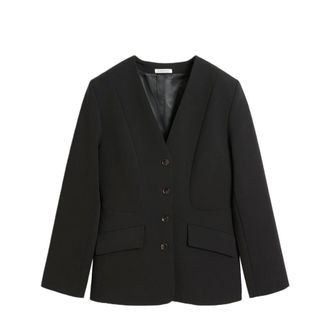 By Malene Birger Blazers, female, Black, S, Collarless Blazer