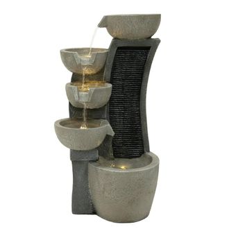 MonsterShop Electric Water Feature - Sleek Streams in Grey