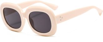 Generic Womens Outdoor Decorative Sunglasses Mens Vacation Driving Sun Glasses(Beige)