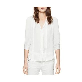 Zadig&Voltaire Overhemden, Dames, Wit, S, Denim, Touch Satin Blouse