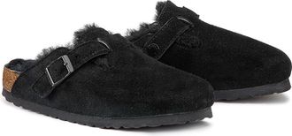 Birkenstock Gevoerde klompen in su&egrave;deleer Boston VL/Fell