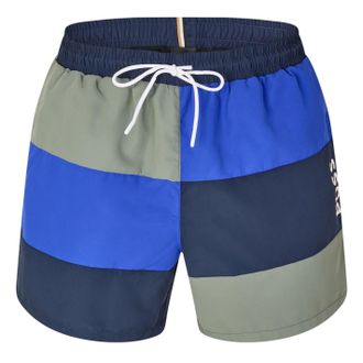 HUGO BOSS Heren Colour Block zwembroek (Donkerblauw)