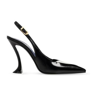 Lanvin Escarpin Schoenen met Hak - Dames - Pumps - Zwart - 38 EU - Leer - Schoenen