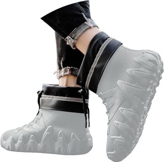 Generic 2026 Men Mens Winter Boots Slip Insulated Mid Calf for Yard/Mucker Combat Durable Block Heel Rainy Days Dog Walking Western Cowboy Pull On (18) Grey