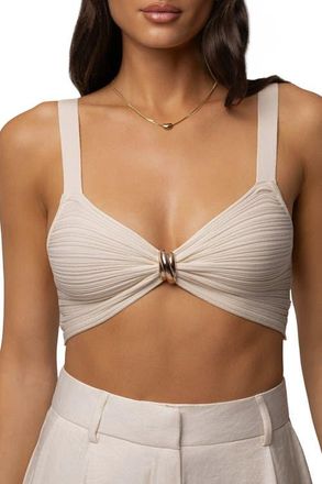 JLUXLABEL Adeline Embellished Top in Ivory at Nordstrom, Size Medium