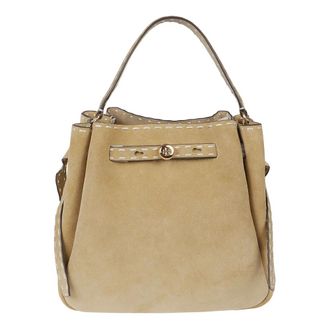 Tory Burch Tory Burch, Bucket Bags, female, Beige, Size: ONE SIZE Romy Pick Stitch Bucket Bag