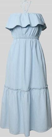 Drykorn Drykorn Jeanskleid mit Neckholder Modell LUMIRA in Hellblau, Gr&ouml;&szlig;e 34