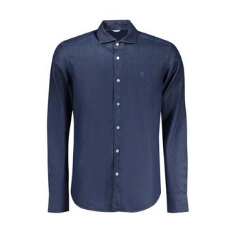 North Sails Klassiek Katoenen Overhemd met Knopen - Heren - Casual Overhemden - Blauw - M - Katoen - Overhemden