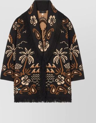 Alanui paradise knit wool and cashmere cardigan