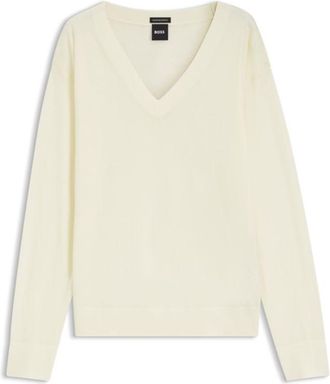 BOSS V-neck sweater in merino wool