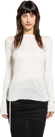 Rick Owens Temple Rib LS Tee In Mini Rib Jersey