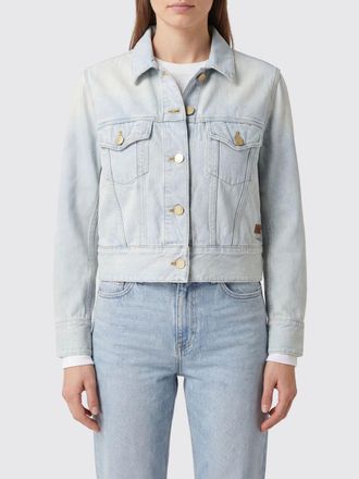 Jacob Cohen Giacca di jeans in denim candeggiato con tasche a toppa