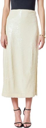 endless rose Sequin Midi Skirt in Ivory at Nordstrom, Size X-Small